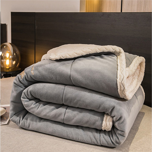 Milk fleece solid blanket double-sided fleece thickened warm blanket comforter Single pair skin friendly nap blanket