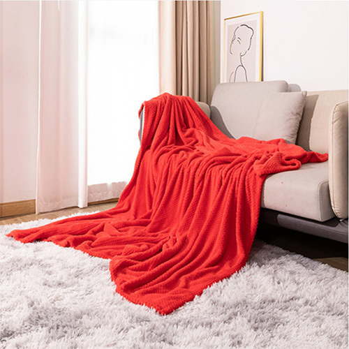 Thickened solid color pineapple flannel blanket coral velvet sofa blanket air conditioning blanket nap blanket