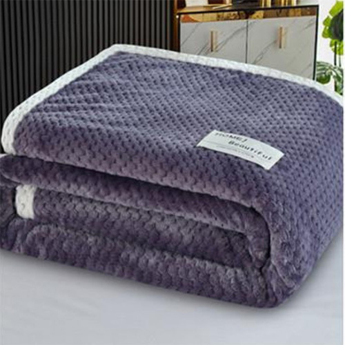 Waffle blanket thickened by single air-conditioned blanket sheet coral blanket office nap blanket Sofa cover blanket