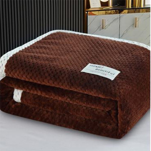 Waffle blanket thickened by single air-conditioned blanket sheet coral blanket office nap blanket Sofa cover blanket