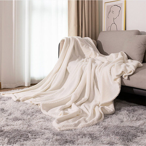 Thickened solid color pineapple flannel blanket coral velvet sofa blanket air conditioning blanket nap blanket