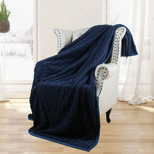 Double sided jacquard thickened taff cashmere blanket fall and winter office nap blanket