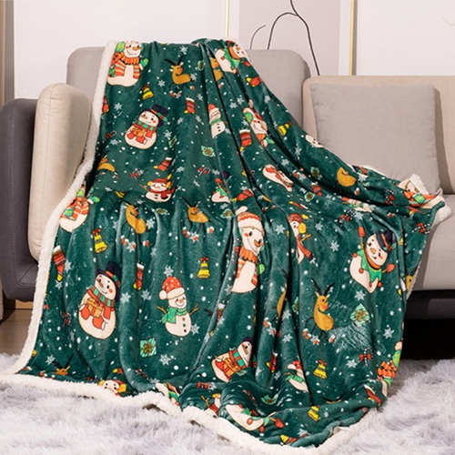 Flannel blanket Christmas printed cashmere flannel nap blanket