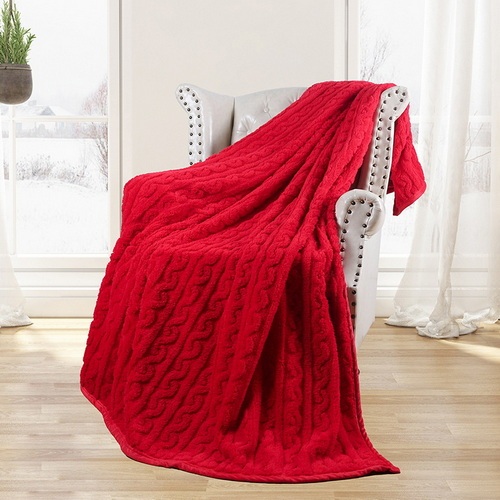 Double sided jacquard thickened taff cashmere blanket fall and winter office nap blanket