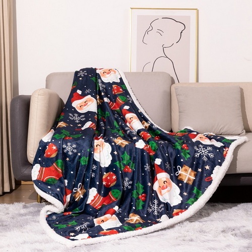 Flannel blanket Christmas printed cashmere flannel nap blanket