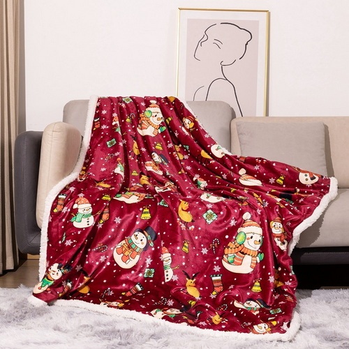 Flannel blanket Christmas printed cashmere flannel nap blanket