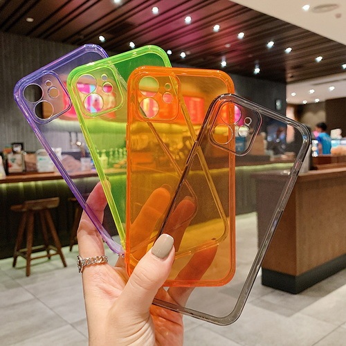 Color transparent fluorescent fine hole mobile phone case F001,F002,F003,F004