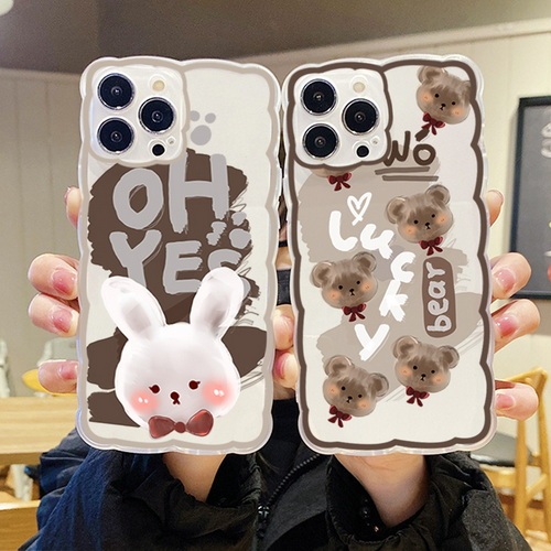 Rabbit, Lucky Bear Silicone Big Wave Mobile Case K657-K658