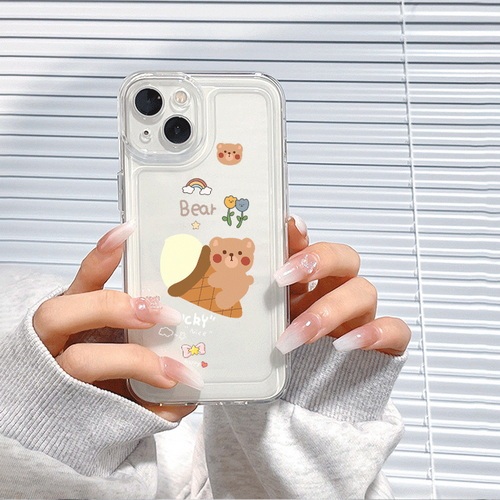 Space shell transparent lucky bear happy rabbit fine hole mobile phone shell K425-K426