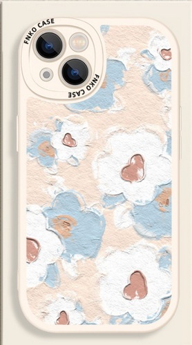 New Little Fat Girl All-inclusive Oil Painting Flower Soft Shell Mobile Phone Case white Black K683-K684