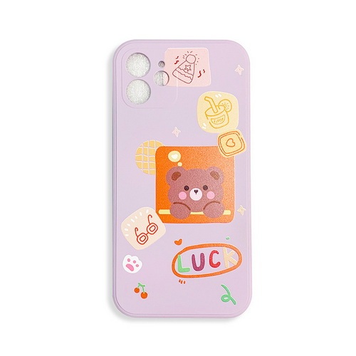 Personalized milk tea bear Lucky bear liquid silicone mobile phone case F169-F170