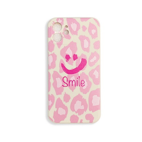 Ins leopard print smile mobile phone case net red personality 11 couple protection case F269-F270
