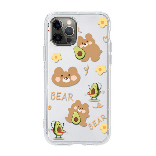 QD Deer Head, Bear Cow Oil Fruit Transparent Air Cushion Mobile Phone Case S084-U091