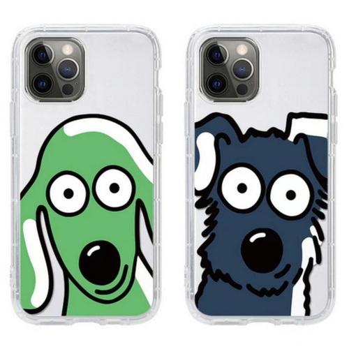 QD Green dog, blue dog transparent air cushion mobile phone case U246-U247