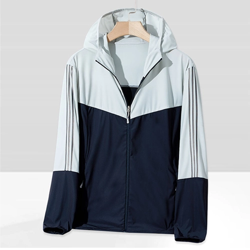 Men UV Sun Protection Clothing Zip Up Lightweight Sun Shirt Hiking Outdoor Performance Jackets Ice shred quick dry 21266A Four Color