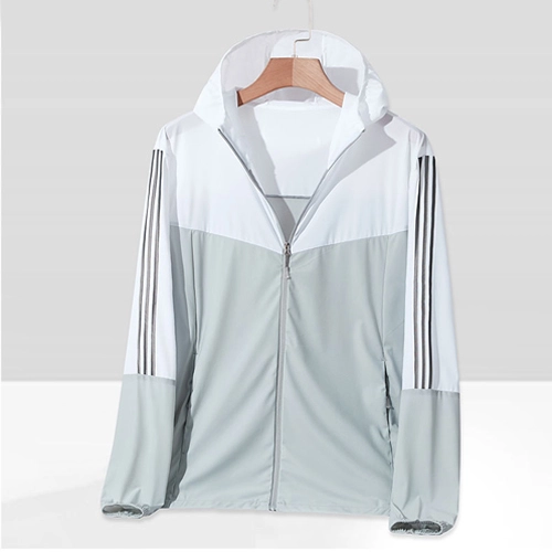 Men UV Sun Protection Clothing Zip Up Lightweight Sun Shirt Hiking Outdoor Performance Jackets Ice shred quick dry 21266A Four Color