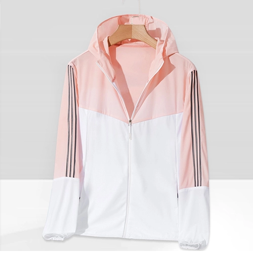 Women UV Sun Protection Clothing Zip Up Lightweight Sun Shirt Hiking Outdoor Performance Jackets Ice shred quick dry 21266B Three Color