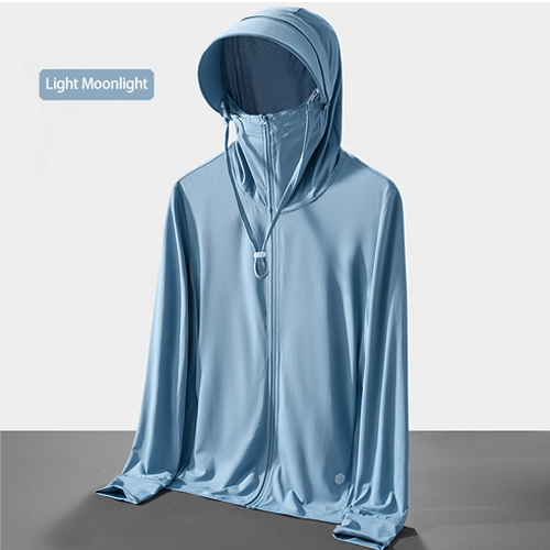 Men Full Zip UPF 50+ Sun Protection Hoodie Jacket Long Sleeve Sun Shirt Hiking Outdoor Performance with Pockets 23655M Six Color