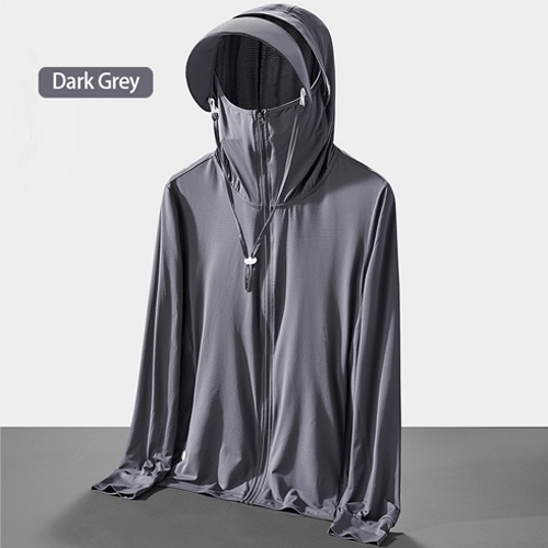 Men Full Zip UPF 50+ Sun Protection Hoodie Jacket Long Sleeve Sun Shirt Hiking Outdoor Performance with Pockets 23655M Six Color