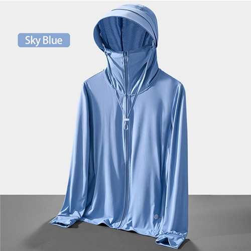 Men Full Zip UPF 50+ Sun Protection Hoodie Jacket Long Sleeve Sun Shirt Hiking Outdoor Performance with Pockets 23655M Six Color