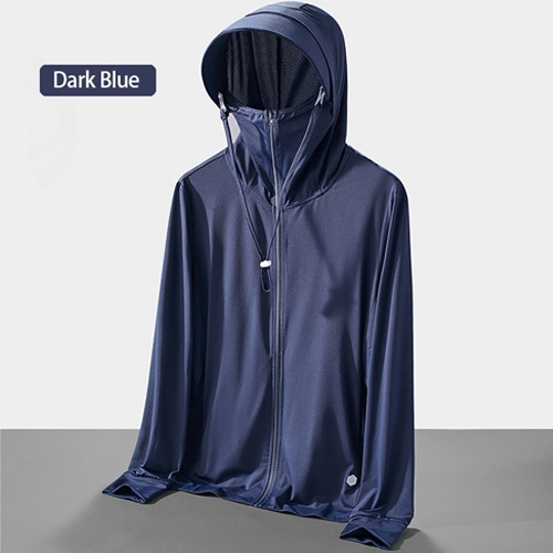 Men Full Zip UPF 50+ Sun Protection Hoodie Jacket Long Sleeve Sun Shirt Hiking Outdoor Performance with Pockets 23655M Six Color