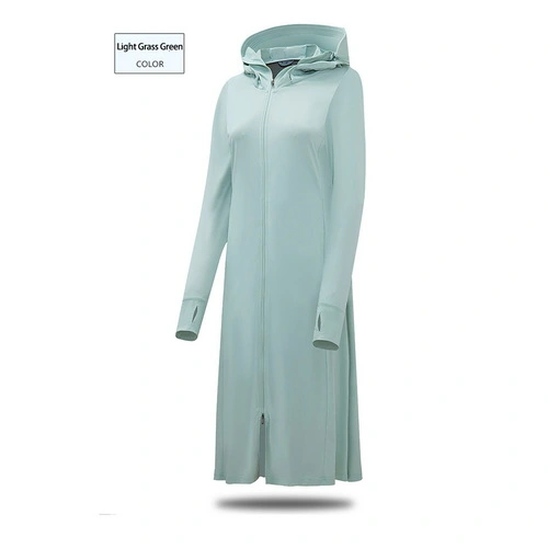 Women Sun Protection Hoodie Jacket Long Sleeve Swim Beach Cover Up Lightweight Zip Hiking Shirt with Pockets UPF 50+ Seven Color 23WF106B