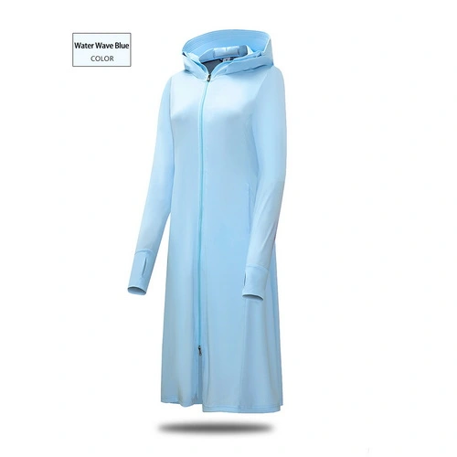 Women Sun Protection Hoodie Jacket Long Sleeve Swim Beach Cover Up Lightweight Zip Hiking Shirt with Pockets UPF 50+ Seven Color 23WF106B