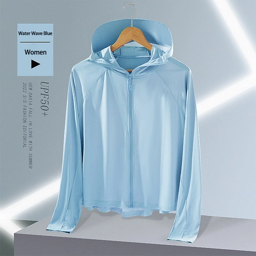 Women UPF 50+ UV Sun Protection Clothing Zip Up Lightweight Hoodie Sun Shirt Hiking Outdoor Performance Jackets 21WF01 Six Color