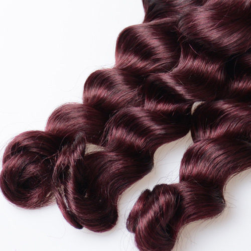 8A Brazilian Virgin Human Hair Extensions Wine Red 199J Loose Wave 3 Bundles 100gx3