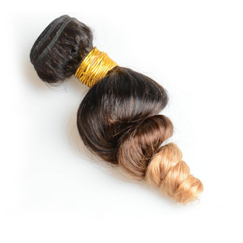Three Tone Color 1B/4/27 Brazilian Remy Human Hair Loose Wave 3 Bundles Human Hair Extensions 100% Real Virgin Bundles Human Hair 100gX3