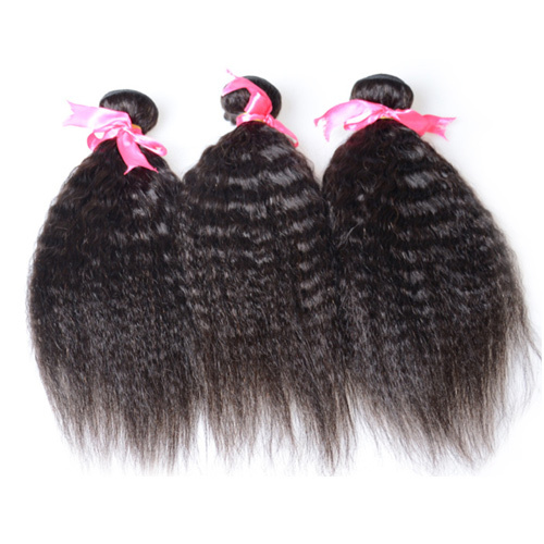Kinky Straight Peruvian Hair 8A 3 Bundles Human Hair Extensions 100% Real Virgin Bundles Human Hair Natural Color 100gX3