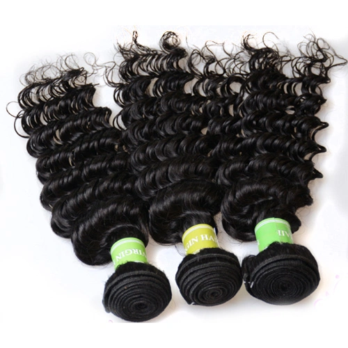 7A Deep Wave Brazilian Funmi Remy 3 Bundles Human Hair Extensions 100% Real Virgin Bundles Human Hair Natural Color 100gX3