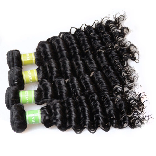 7A Deep Wave Brazilian Funmi Remy 3 Bundles Human Hair Extensions 100% Real Virgin Bundles Human Hair Natural Color 100gX3