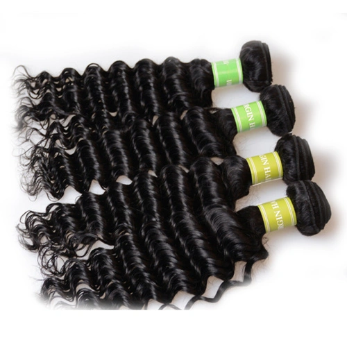 7A Deep Wave Brazilian Funmi Remy 3 Bundles Human Hair Extensions 100% Real Virgin Bundles Human Hair Natural Color 100gX3