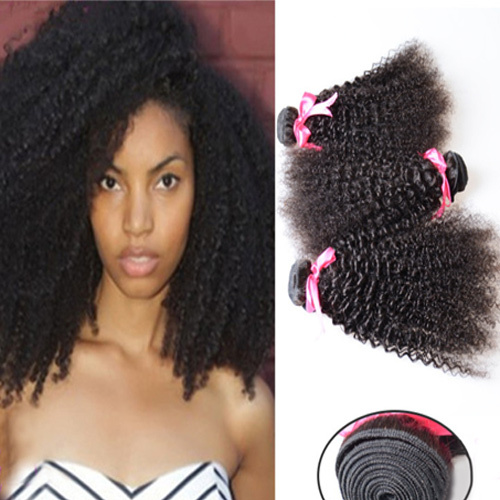 8A Brazilian afro kinky curly human hair 3 Bundles Human Hair Curly Extensions 100% Real Virgin Bundles Human Hair Natural Color100gx3
