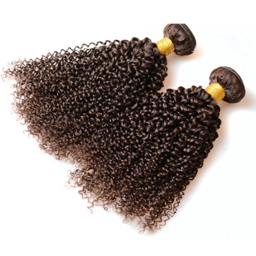 Curly Hair 3 Bundles Real Human Hair Mongolian Kinky Curly Human Hair Dark Brown Color 2# Bundles 100gX3
