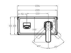 CL-20803 Concealed washbasin faucet