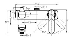 CL-20809 Big bath-shower faucet