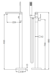 CL-00101 Floor bathtub faucet