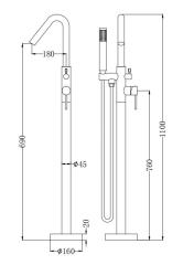 CL-00112 Floor bathtub faucet