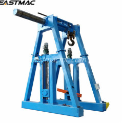 Strong A shaped gantry rail walk type pay-off and take-up wire and cable coiling and rewinding machine