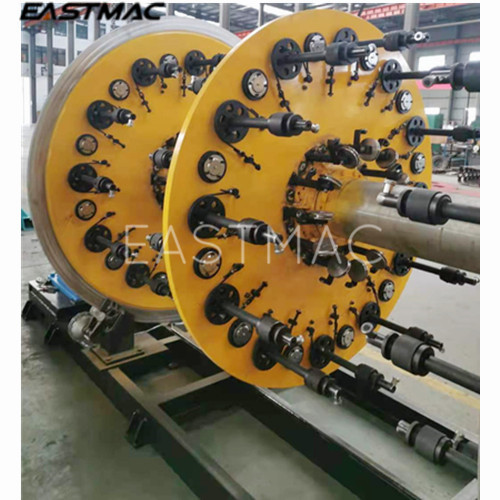 Disc type steel wire armoring machine for amoring electric cables