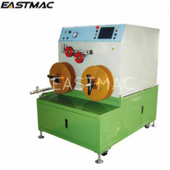 Hot sale 400 500 630 shaft type double-spool coiling machine with vertical or horizontal accumulator for cable or tube