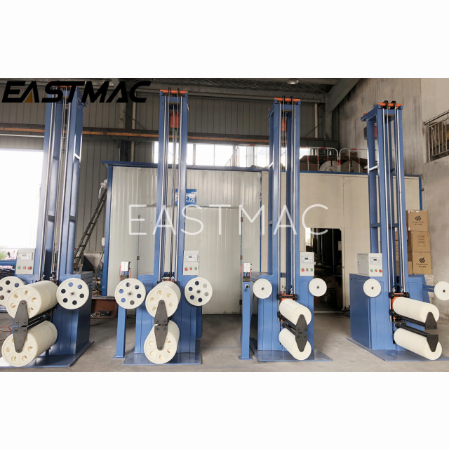 Customized cable and wire rewinding taking up line with accumulator