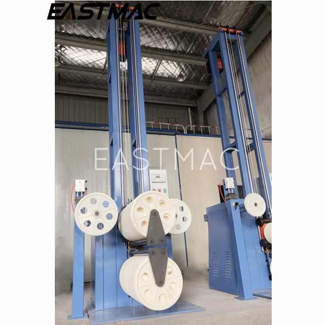 Well designed vertical type wire accumulating machine with dancer tension controller for cable recoiling