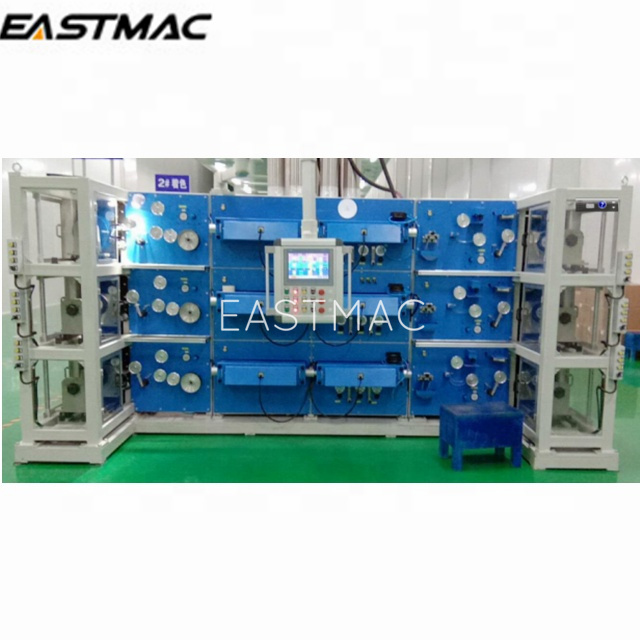 High speed latest EM07 double-layer 2-wire Optical Fiber Coloring and Rewinding Machine