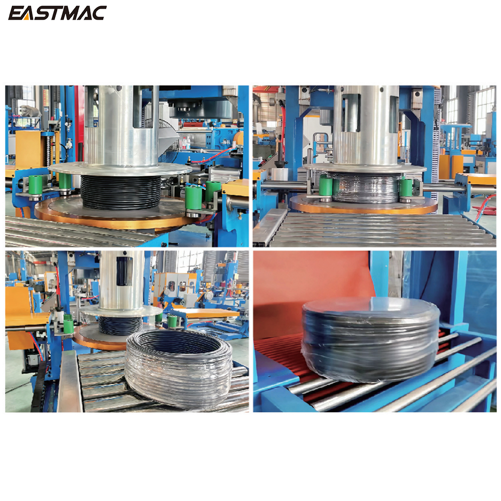 520Automatic Coiling,belting and Shrink Packing Machine Cable Automatic Packaging Assembly Line