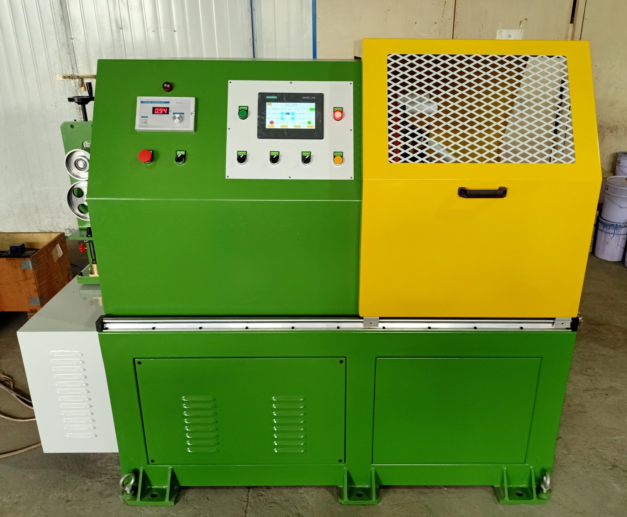 Concentric Type Magnetic Powder Tension Metal Copper Tape Wrapping Machine