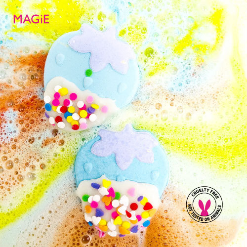 Strawberry Rainbow Bubble Bath Bomb