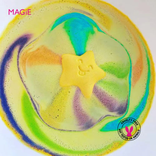 Smiling Star Rainbow Bubble Bath Bomb